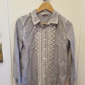 Calypso St. Barth Sunilda S striped w/embroidery